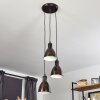 TIMOLA Pendant Light rust-coloured, black, 3-light sources