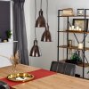 TIMOLA Pendant Light rust-coloured, black, 3-light sources