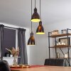 TIMOLA Pendant Light rust-coloured, black, 3-light sources