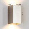 Tabera wall light brushed steel, 2-light sources