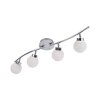 Leuchten Direkt MIKO Ceiling Light LED chrome, 4-light sources, Remote control, Colour changer