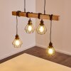 BARBENGO Pendant Light Light wood, black, 4-light sources