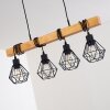 BARBENGO Pendant Light Light wood, black, 4-light sources