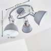 DOMPIERRE Ceiling light grey, white, 3-light sources
