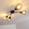 Bacau Ceiling Light black, 4-light sources