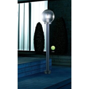 Globo BOWLE II outdoor light stainless steel, transparent, clear, 1-light source