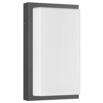 LCD outdoor wall light LED black, 1-light source, Motion sensor