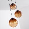 Pendant Light Degevos brown, 3-light sources