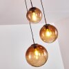 Pendant Light Degevos brown, 3-light sources