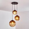 Pendant Light Degevos brown, 3-light sources