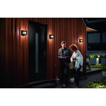 Philips PARTERRE Outdoor Wall Light LED black, 1-light source