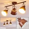 Safari Ceiling Light rust-coloured, 3-light sources