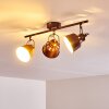 Safari Ceiling Light rust-coloured, 3-light sources
