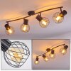 KENIA Ceiling Light grey, black, 4-light sources