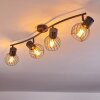 KENIA Ceiling Light grey, black, 4-light sources