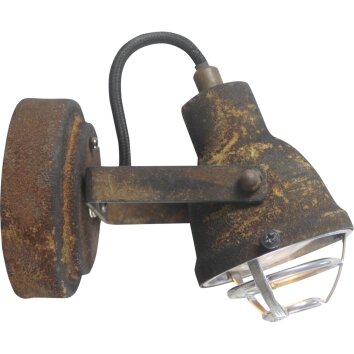 Brilliant BENTE wall spotlight rust-coloured, black, 1-light source