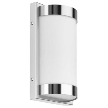 Lcd Esens wall light stainless steel, 1-light source, Motion sensor