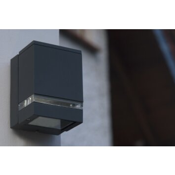 Lutec FOCUS outdoor wall light anthracite, 3-light sources