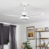DOHA ceiling fan LED white, 1-light source, Remote control