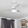 DOHA ceiling fan LED white, 1-light source, Remote control