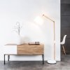 Brilliant CARLYN floor lamp Dark wood, white, 1-light source