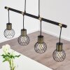 Bacau Pendant Light black-gold, 4-light sources