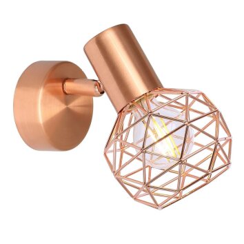 Globo wall light copper, 1-light source
