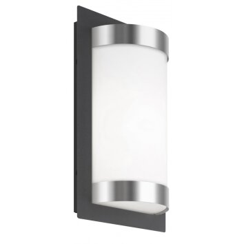 LCD outdoor wall light stainless steel, black, 1-light source