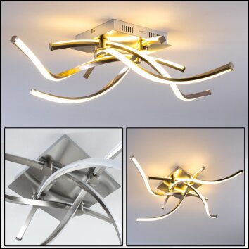 Wellington ceiling light LED aluminium, 4-light sources