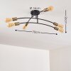 Duvin Ceiling Light black, 6-light sources