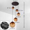 Pendant Light Degevos brown, 5-light sources