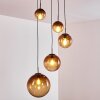 Pendant Light Degevos brown, 5-light sources