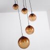 Pendant Light Degevos brown, 5-light sources