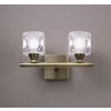 Mantra Cuadrax wall light brass, 2-light sources