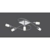 Trio 8214 ceiling light LED aluminium, stainless steel, 5-light sources