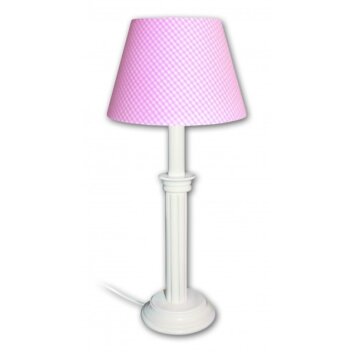 Waldi Vichy table lamp white, 1-light source