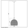 Lucide MESH Pendant Light black, 1-light source