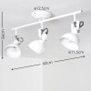 TINA ceiling light white, 3-light sources