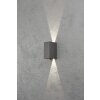 Konstsmide Cremona wall light LED anthracite, 2-light sources