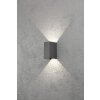 Konstsmide Cremona wall light LED anthracite, 2-light sources