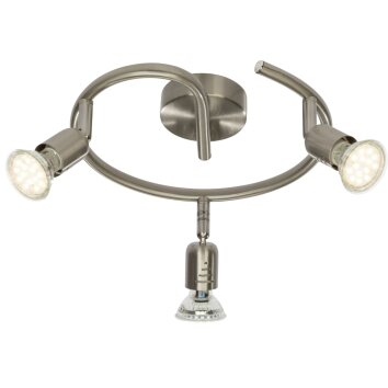 Brilliant LOONA round spotlight LED iron, 3-light sources