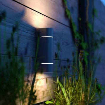 Philips SUNSET Outdoor Wall Light LED stainless steel, 2-light sources