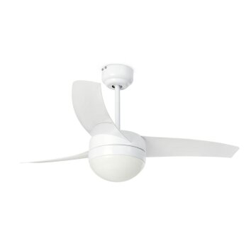 Faro Barcelona Easy Ceiling Fan with Lighting white, 2-light sources, Remote control