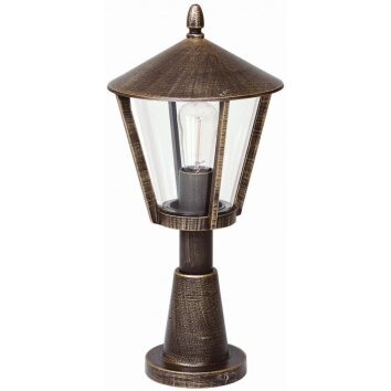 Albert 529 outdoor floor lamp brown, brass, 1-light source
