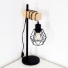 BARBENGO Table Lamp Light wood, black, 1-light source