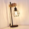 BARBENGO Table Lamp Light wood, black, 1-light source