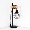 BARBENGO Table Lamp Light wood, black, 1-light source
