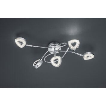 Reality Tours Ceiling Light LED chrome, 5-light sources