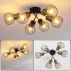 Bacau Ceiling Light black, 6-light sources