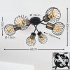 Bacau Ceiling Light black, 6-light sources